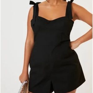 Anthropologie Hutch Black Corset Romper